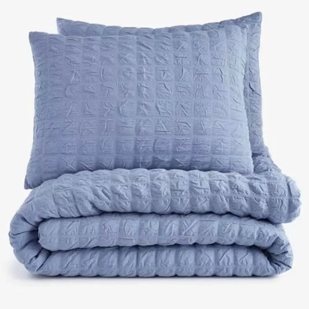Twin XL Blue Cotton Comforter Set 2 Piece Dorm Bedding Sham Included